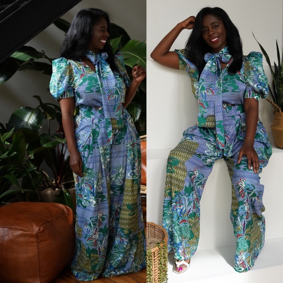 2 Piece Pleated Pants and Button Down Shirt with Tie - Picture 1 of 10